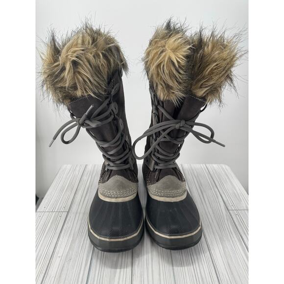 Sorel Joan of Arctic Women's 6.5Gray Leather Waterproof Insulated Winter Boot - Picture 2 of 10